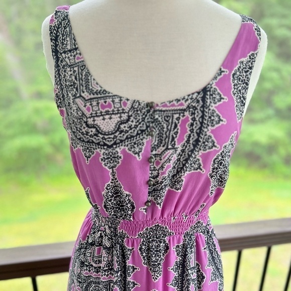 LAST CHANCE Maeve Annas Dress Size Small Midi Silk Spaghetti Straps Pockets - Picture 4 of 12